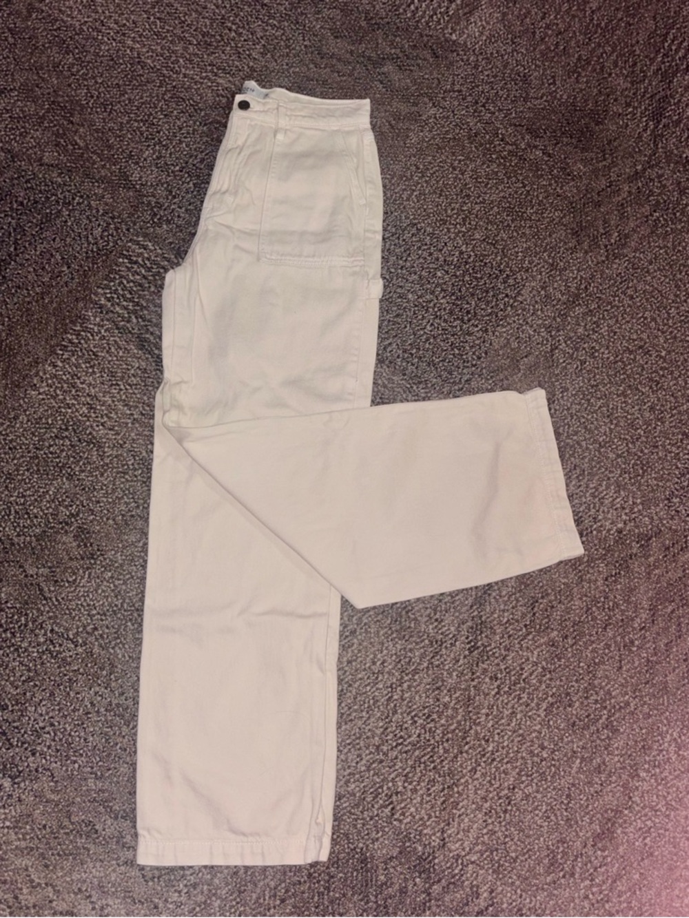Hidden Jeans Size 27 Women’s Straight Mid Rise Carpenter Cream Denim EUC